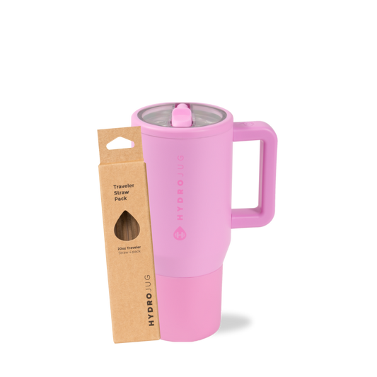 Bubblegum Traveler 20oz + Replacement Straw Pack